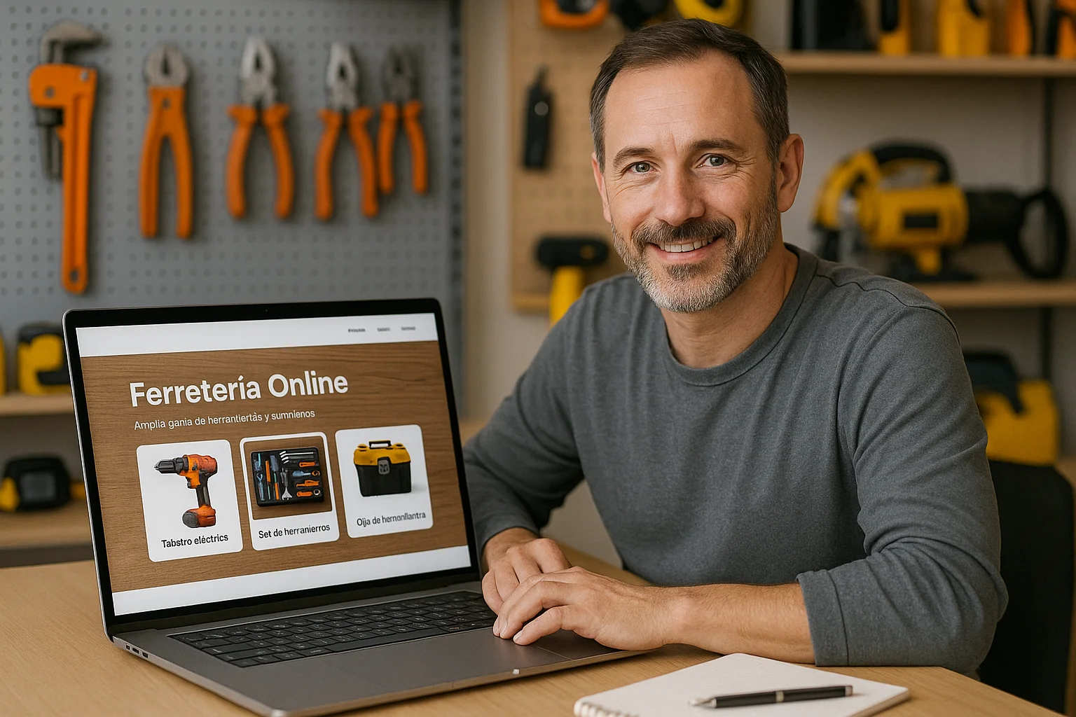 Diseño de página web para ferretería con catálogo y pedidos online en Chile